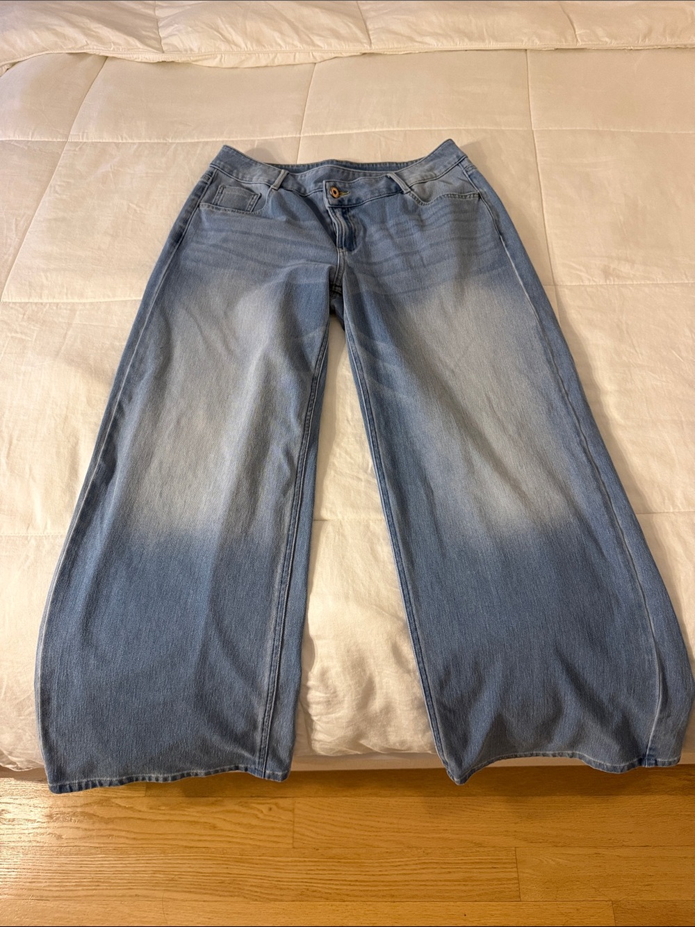 HALARA Light Blue Wide Leg Jeans